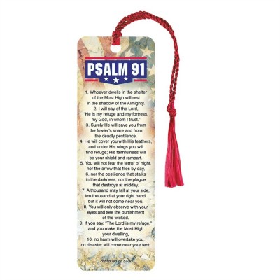 Bookmark Tassel Psalm 91 Military (Pack of 12) - 603799585903 - BKM-1933