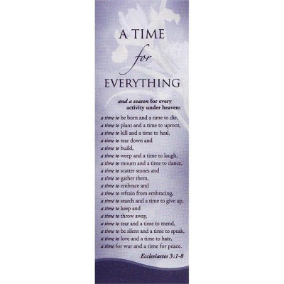 Bookmark A Time For Everything Ecclesiastes 3:1-8, 6pk - 603799538145 - BKM-3161