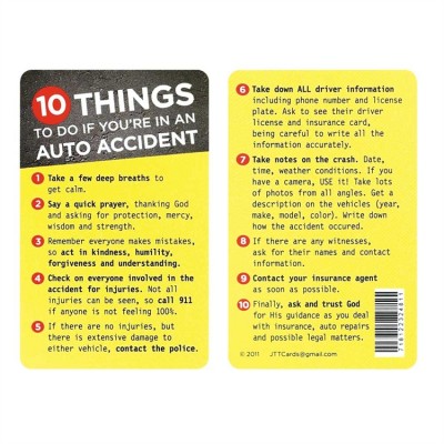 Bookmark Pocket Auto Accident Pack of 24 - 603799448369 - BKM-3544