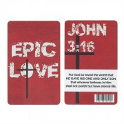 24pk -Bookmark Pocket Epic Love John 3:16, (Pack of 24)