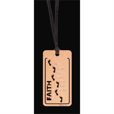 Bookmark Copper Faith Footprints, 2 Corinthians 5:7 Pack of 12 - 603799326667 - BKM-4504