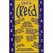 12pk -Bookmark Teen Creed Pocket Card Pack of 12