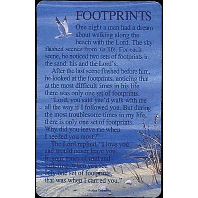 Bookmark Footprints Pocket card Pack of 12 - 603799163354 - BKM-492