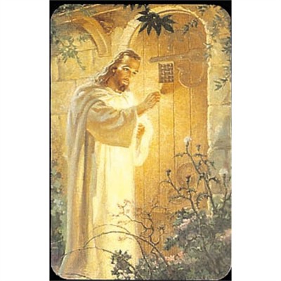 Bookmark Christ At Heart s Door Pocket card Pack of 12 - 603799164894 - BKM-618