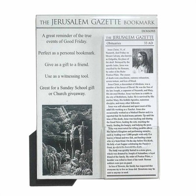 Bookmark Paper/Laminated Jerusalem Gazette 2.5 X 7 Refill 100pk - 603799328234 - BKM-8000R