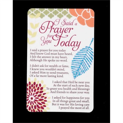 Bookmark Pocket Card I Said A Prayer (Pack of 12) - 603799385015 - BKM-9622
