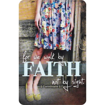 Bookmark Pocket Card For We Walk By Faith Pack of 12 - 603799413039 - BKM-9678