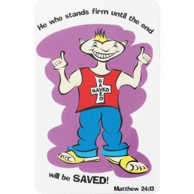 Bookmark Pocket Card He Who Stands Firm Matthew 24:13 12pk - 603799422758 - BKM-9702