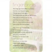 12pk -Bookmark Pocket Card Fingerprints (Pack of 12)
