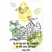 12pk -Bookmark Pocket Card My House, We Will Serve The Lord Pack of 12