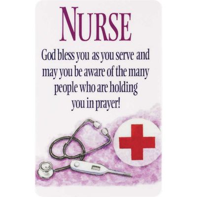 Bookmark Pocket Card Nurse God Bless You Pack of 12 - 603799527842 - BKM-9801