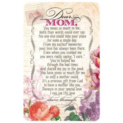 Bookmark Pocket Card Mom 12 Pack - 603799542463 - BKM-9847