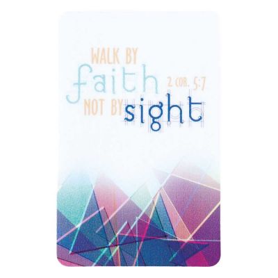 Bookmark Pocket Card Walk By Faith Not By Sight (Pack of 12) - 603799585118 - BKM-9934