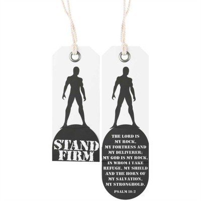Bookmark Die cut Fold Stand Firm My Deliverer Psalm 18:2 Pack of 6 - 603799438360 - BKMDC-2004 Bookmark Die cut Fold Stand Firm My Deliverer Psalm 18:2 Pack of 6 - 603799438360 - BKMDC-2004