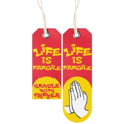 Bookmark Die cut Fold Life Is Fragile Handle With Prayer 6pk - 603799438391 - BKMDC-2007