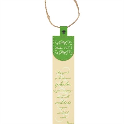 Bookmark Faux Leather Speak of Thy Wondrous Works Psalm 145:5 6pk - 603799438506 - BKMFL-3010