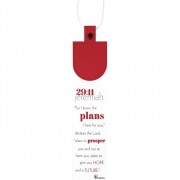 6pk -Bookmark Faux Leather Jeremiah 29:11 (Pack of 6)