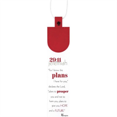 Bookmark Faux Leather Jeremiah 29:11 (Pack of 6) - 603799516594 - BKMFL-3012