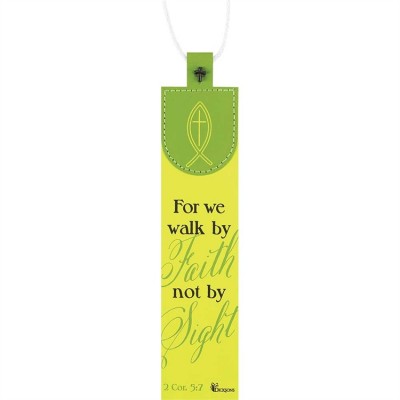 Bookmark Faux Leather Fish W/ Cross (Pack of 6) - 603799537926 - BKMFL-3015