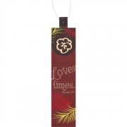 6pk -Bookmark Faux Leather Flower A Friend Loves at All Times (Pack of 6)