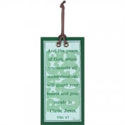 6pk -Bookmark Fabric Patch Peace of God Philippians 4:7 Pack of 6