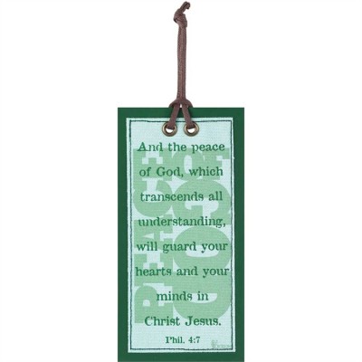 Bookmark Fabric Patch Peace of God Philippians 4:7 Pack of 6 - 603799438520 - BKMFP-4001