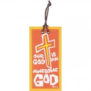 6pk -Bookmark Fabric Patch Our God Is Awesome Pack of 6