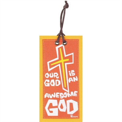 Bookmark Fabric Patch Our God Is Awesome Pack of 6 - 603799438537 - BKMFP-4002