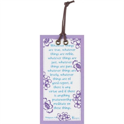 Bookmark Fabric Patch Whatever Things Are True Pack of 6 - 603799438551 - BKMFP-4004
