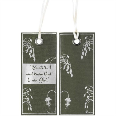 Bookmark Fabric Ribbon Be Still & Know That I Am God 6pk - 603799438629 - BKMFR-5005