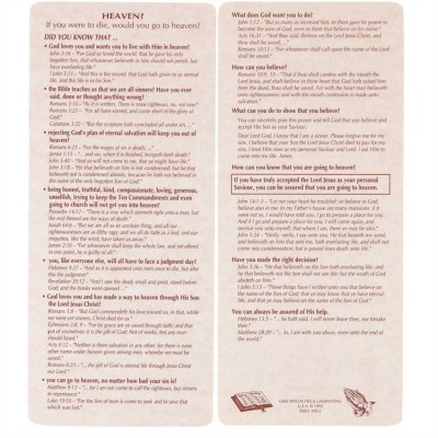 Card-Inspirational Heaven? English (Pack of 12) - 603799101165 - BKMI-BC1 Card-Inspirational Heaven? English (Pack of 12) - 603799101165 - BKMI-BC1