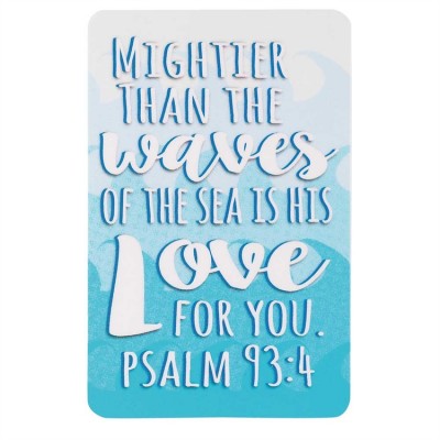 Bookmark Pocket Card Mightier Than The Waves Psalm 93:4 (Pack of 12) - 603799084031 - BKMPK-103