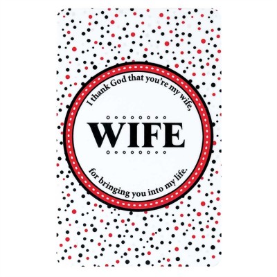 Bookmark Pocket Card Wife (Pack of 12) - 603799108010 - BKMPK-113
