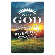 12pk -Bookmark Pocket Card With God All Things Are Possible (Pack of 12)