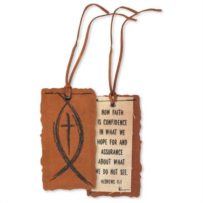 Bookmark Suede Fish Hebrews 11:1 Faith Is Confidence 6pk - 603799438278 - BKMS-1003