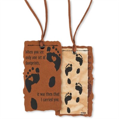 Bookmark Suede Footprints Pack of 6 - 603799499491 - BKMS-1011