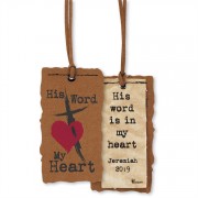 6pk -Bookmark Suede His Word Is In My Heart Pack of 6