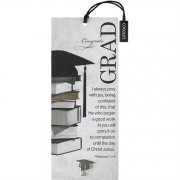 6pk -Bookmark Silver Mortar/tassel (Pack of 6)