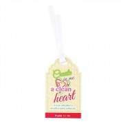 12pk -Bookmark Tag Create In Me A Clean Heart Pack of 12