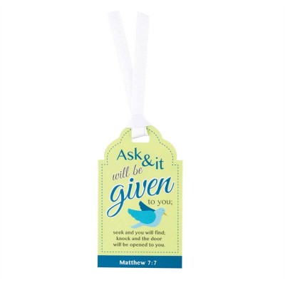 Bookmark Tag Ask, Seek, Knock Pack of 12 - 603799545853 - BKMTG-106
