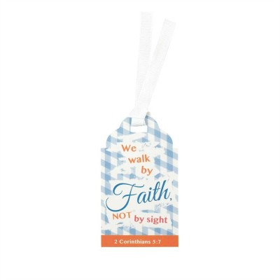 Bookmark Tag We Walk By Faith, Not By Sight, 2 Corinthians 5:7, 12pk - 603799562737 - BKMTG-116