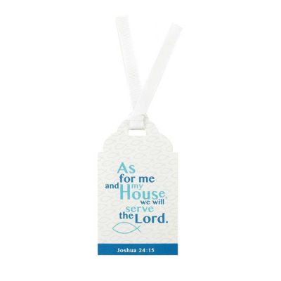 Bookmark Tag As For Me & My House, We Will Serve The Lord 12pk - 603799562751 - BKMTG-118