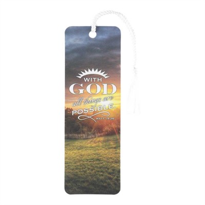 Bookmark Tassel With God All Things Are Possible (Pack of 12) - 603799109833 - BKMTL-120 Bookmark Tassel With God All Things Are Possible (Pack of 12) - 603799109833 - BKMTL-120