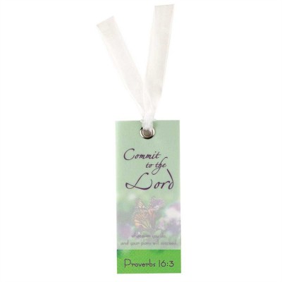 Bookmark Vellum Commit To The Lord Pack of 12 - 603799546027 - BKMVL-110