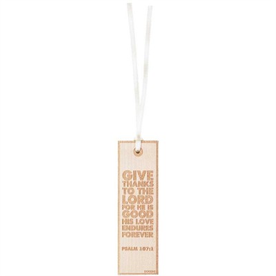 Bookmark Wood Give Thanks To The Lord (Pack of 6) - 603799438957 - BKMW-7013