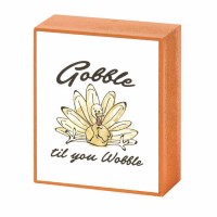 Plaque Tabletop Gobble Turkey Mdf 2x3