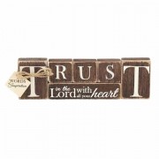 2pk -Plaque Tabletop Trust In The Lord Mdf 9.75x3.5 - (Pack of 2)
