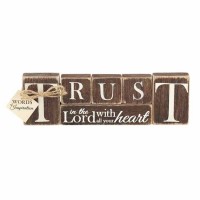 2pk -Plaque Tabletop Trust In The Lord Mdf 9.75x3.5 - (Pack of 2) 2pk -Plaque Tabletop Trust In The Lord Mdf 9.75x3.5 - (Pack of 2)