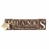 2pk -Plaque Tabletop Thanks-what Ever You Do - (Pack of 2)