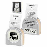 2pk -Perpetual Calendar  Man Of God Resin - (Pack of 2)